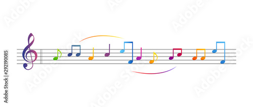 pentagramma, note, note musicali, 