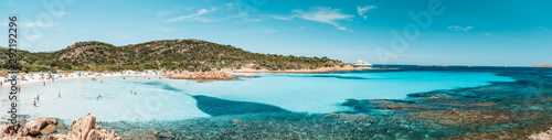 Panoramic of beach in Sardinia island, Italy