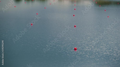 Buoy lines on open water, rowing, olympic sport