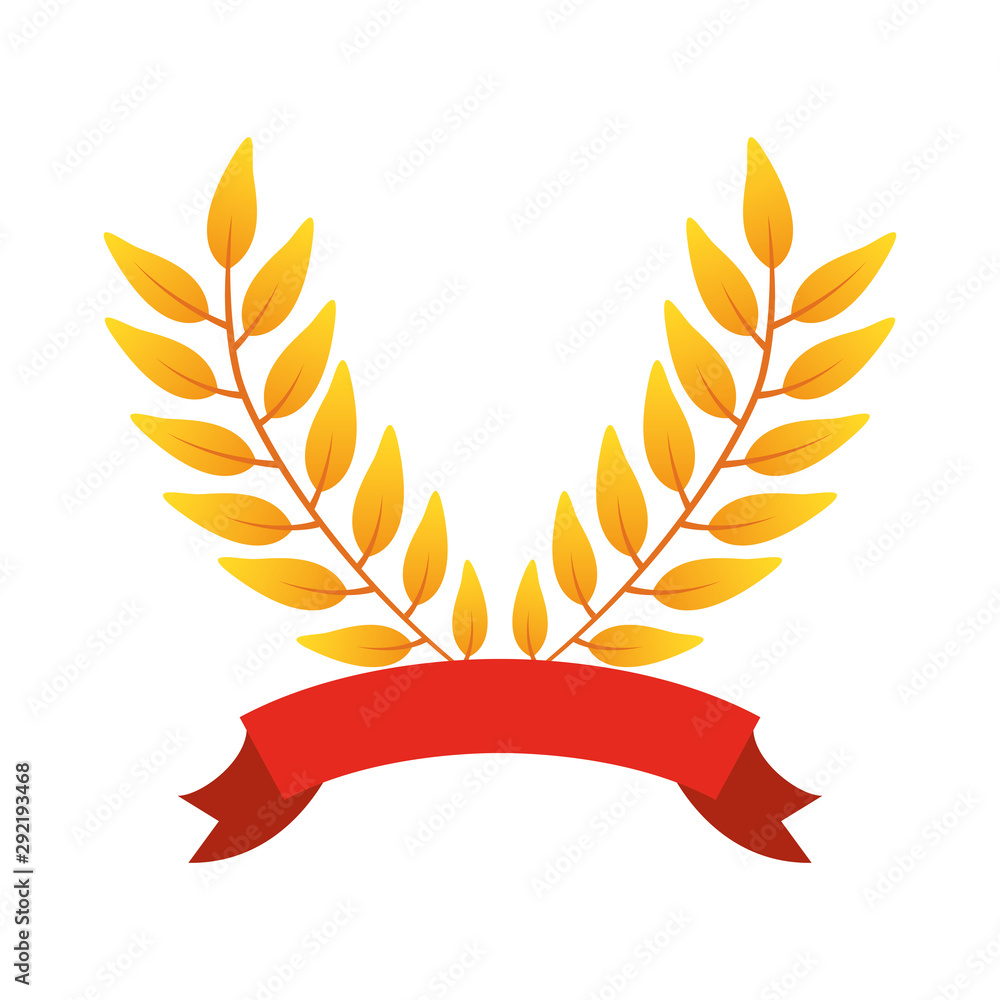 autumn branch with leafs and ribbon decorative crown autumn branch with leafs and ribbon decorative crown