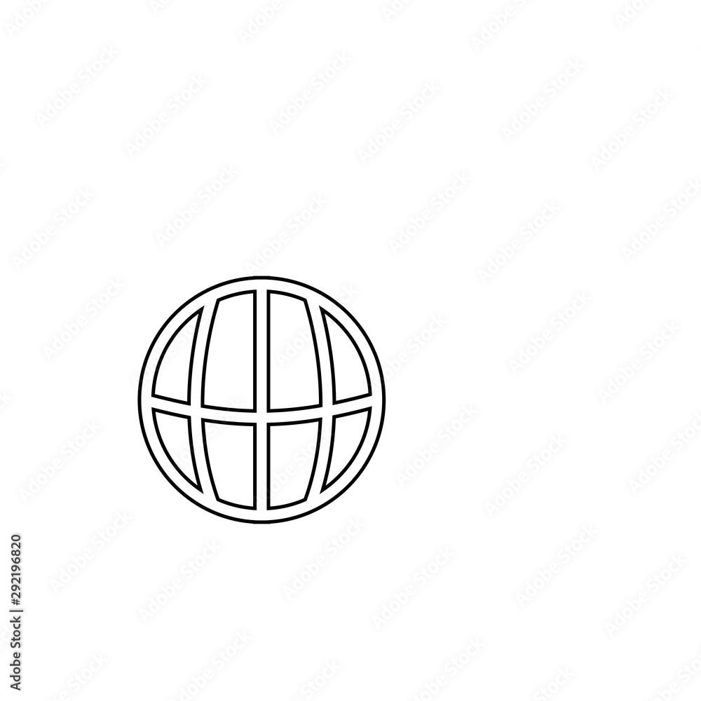 Internet globe icon. Online network symbol Internet globe icon. Online network symbol