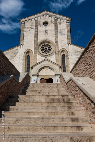 The abbey of Santa Maria in the village of Follina / Trevigiani hills photo