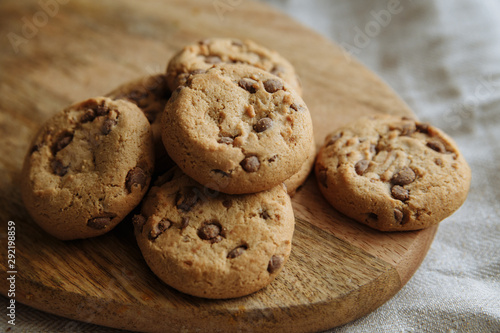 cookies on a wooden board