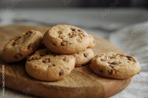 cookies on a wooden board