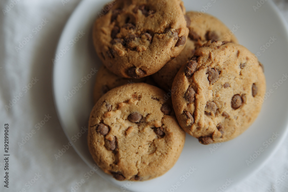 cookies on the white plate