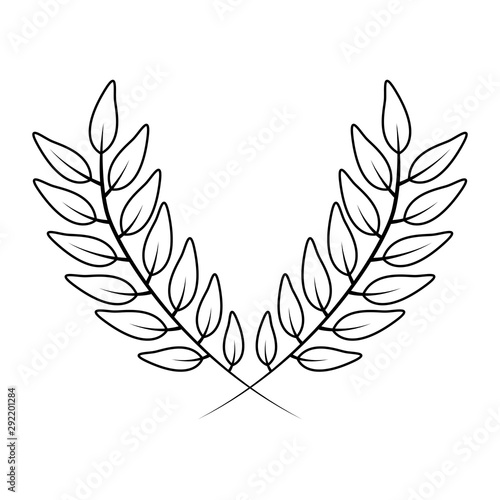 autumn branch with leafs decorative crown