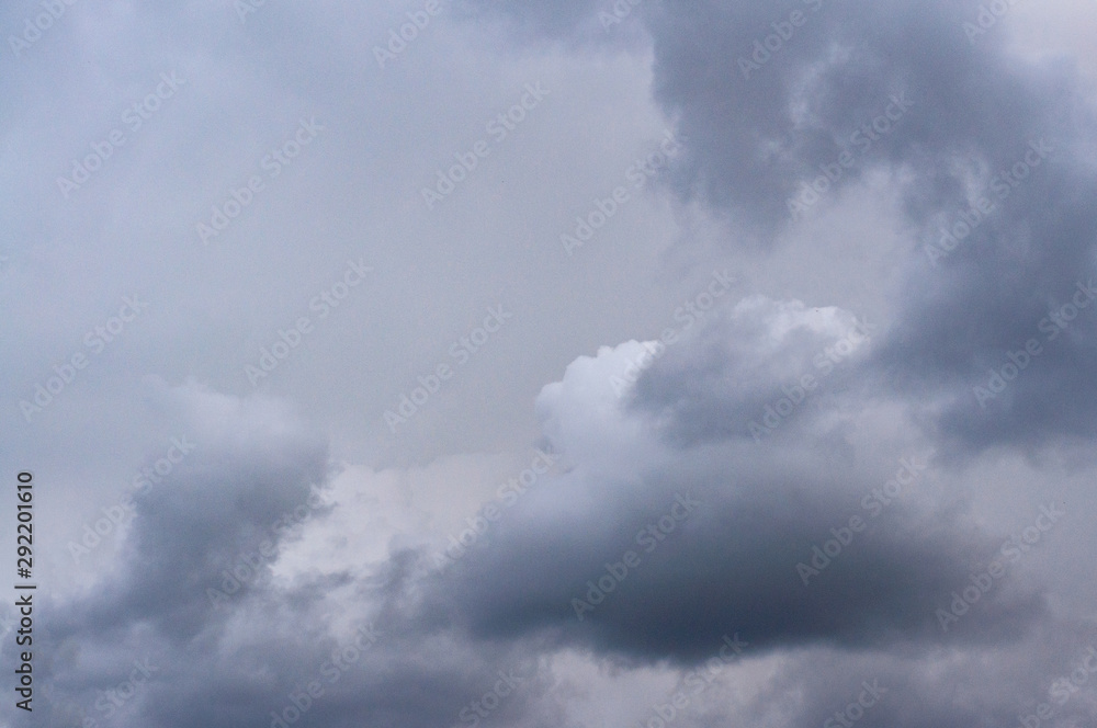 Clouds and sky. The rays of the sun in the gaps between the curly clouds. the sky before the rain. The sky after the rain.