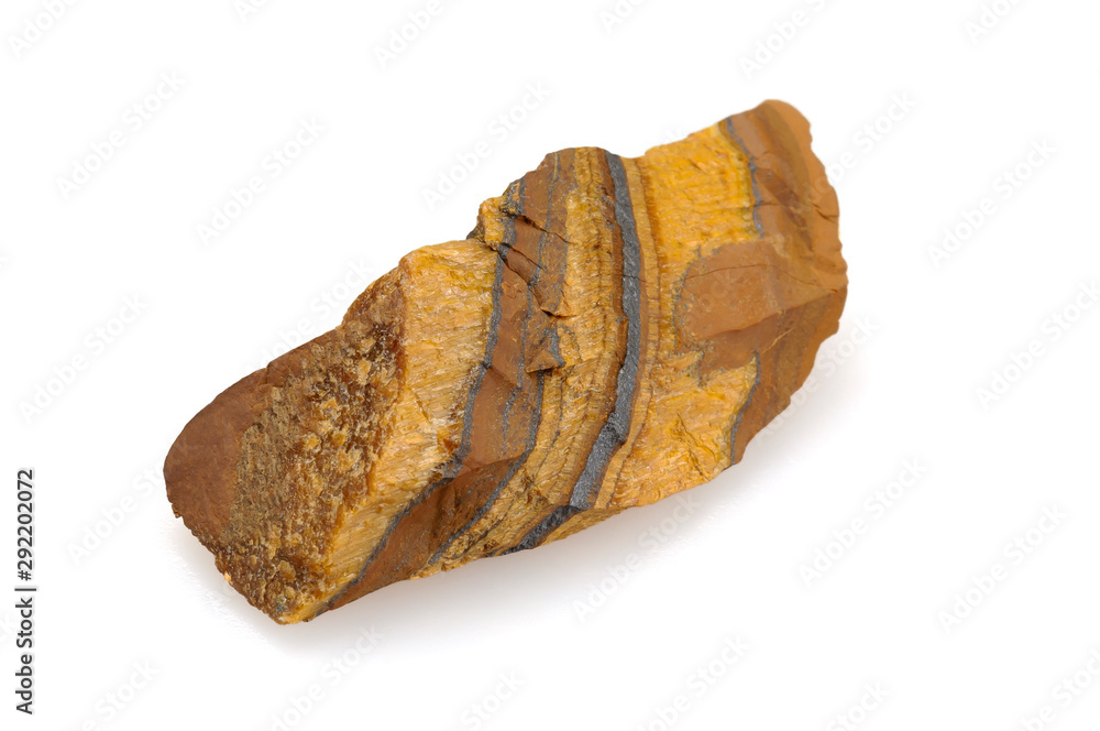 Mineral tiger eye on a white background. Mineral tiger eye on a white background.