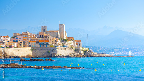 Historic center of Antibes, French Riviera, Provence, France. photo