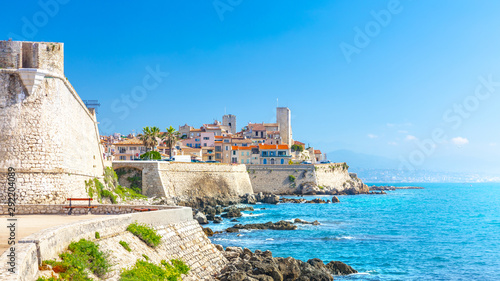 Historic center of Antibes, French Riviera, Provence, France. photo
