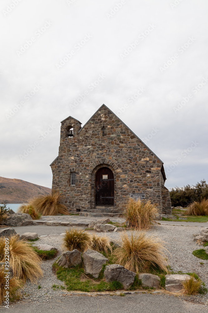 The Church of the Good Shepherd is a well known tourist attraction on the southern end of lake Tekapo. The Church sits at the shore of the lake.
