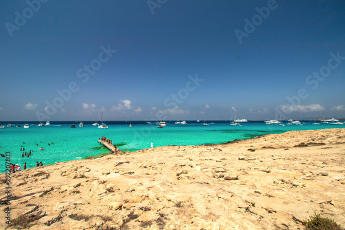 View to The paradise from island Formentera
