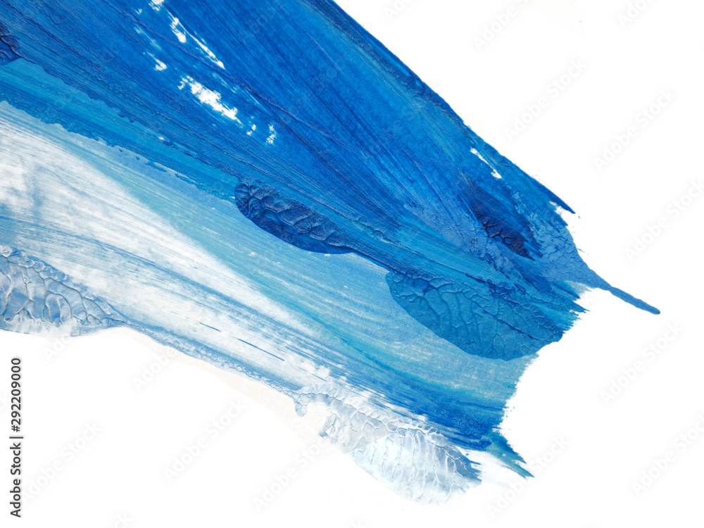 Blue and white acrylic painting texture on white paper background by using rorschach inkblot method. Blue and white acrylic painting texture on white paper background by using rorschach inkblot method.