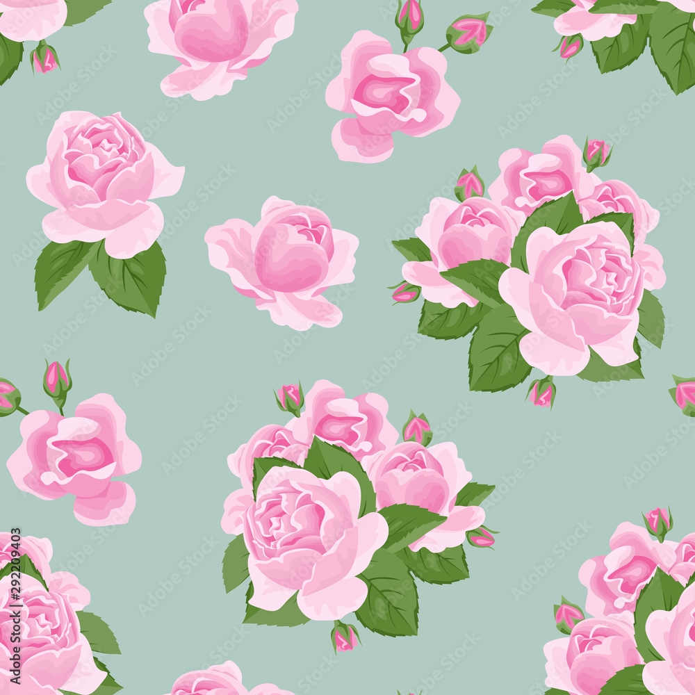 Pink Roses Pattern Background Pink Roses Background Pattern