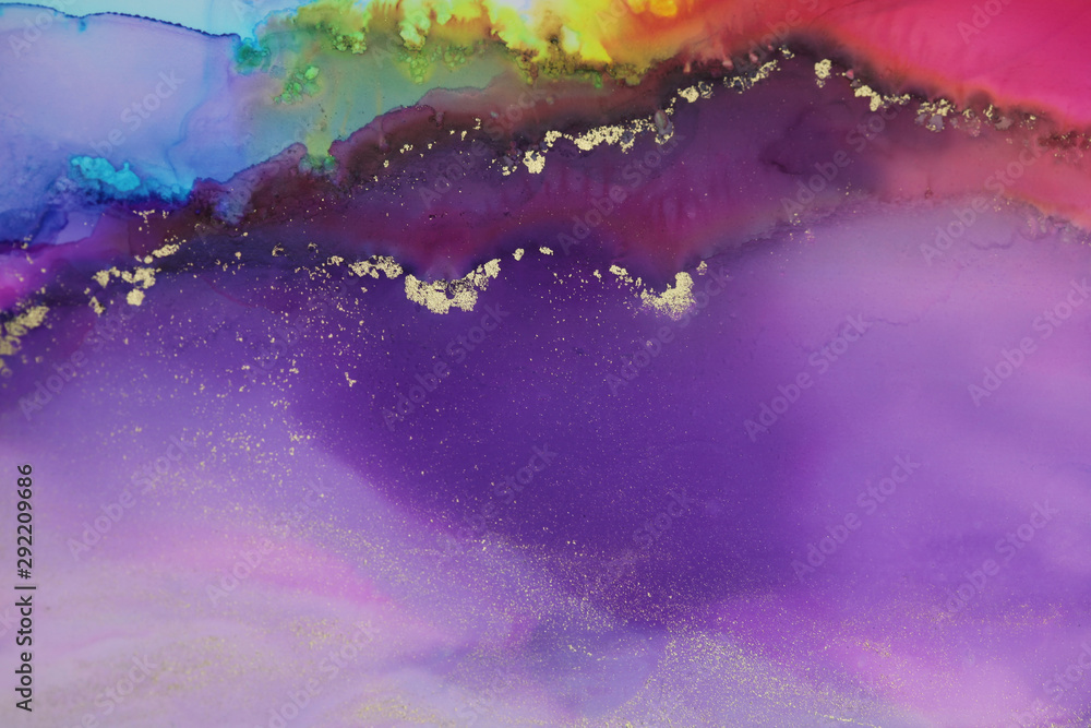 Obraz premium Art Abstract paint blots background. Alcohol ink colors. Marble texture.
