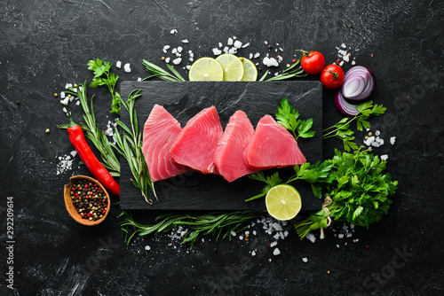 Foto Raw tuna fillet