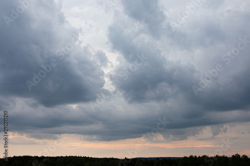 Stormy sky clouds nature background © Juhku