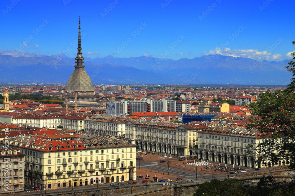 cityscape of turin in italy 