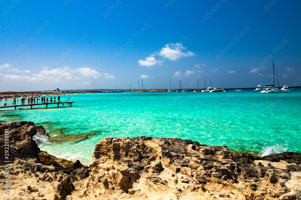 the btopical beach from spain-formentera