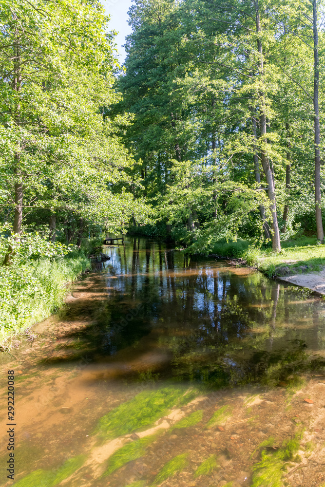 Small river at sunny day in Poland. Small river at sunny day in Poland.