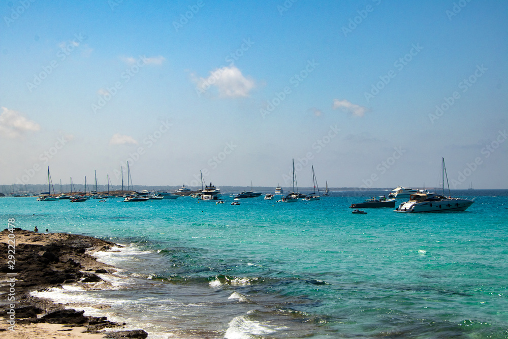 boats in bay-formentera