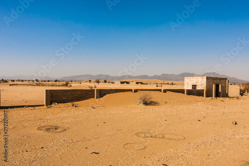 Unfinished and abandoned corral on the Makkah Al Mukarramah Road, Saudi Arabia