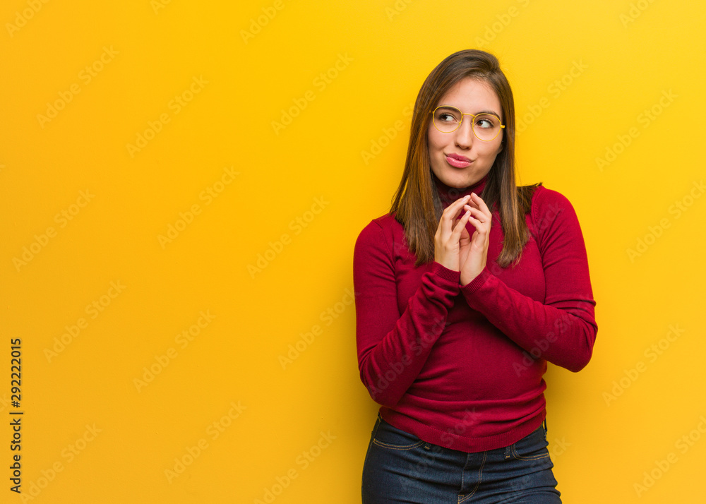 Young intellectual woman devising a plan Young intellectual woman devising a plan