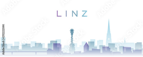 Linz Transparent Layers Gradient Landmarks Skyline