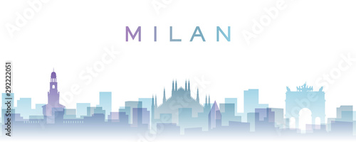 Milan Transparent Layers Gradient Landmarks Skyline