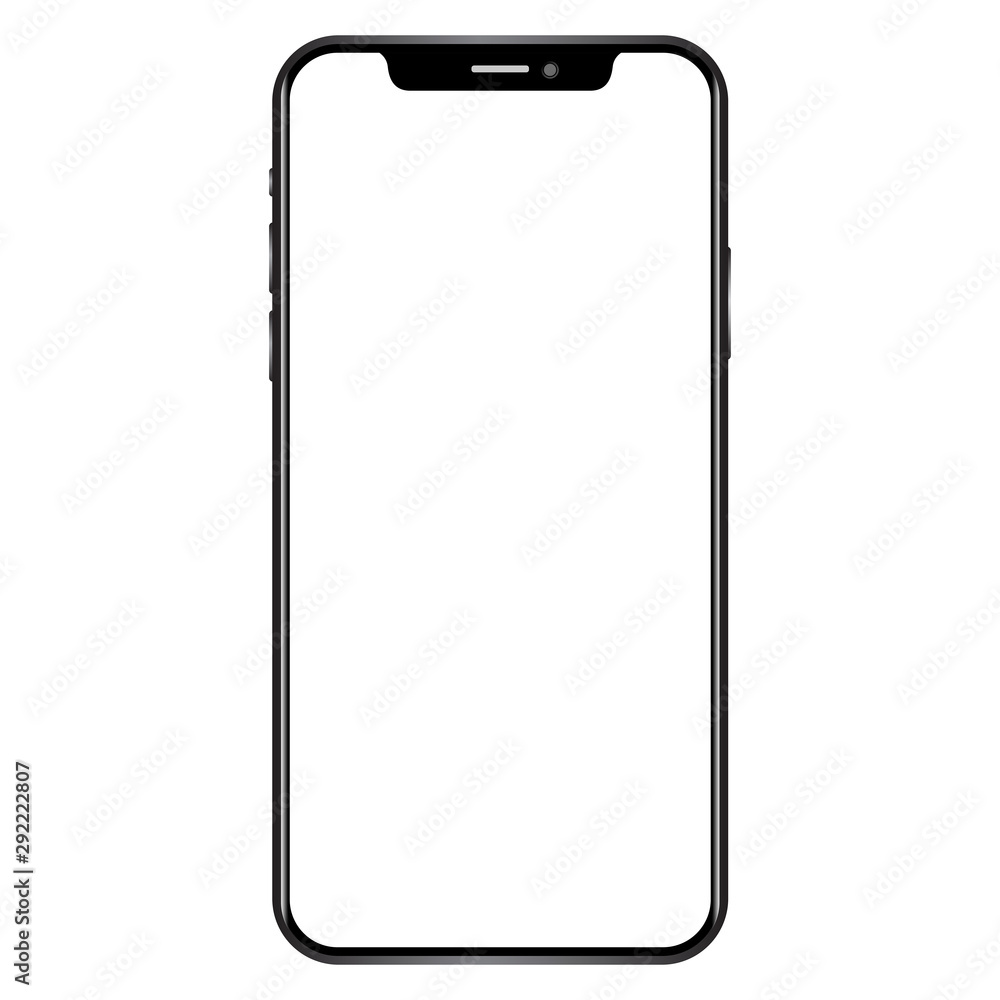 Modern Smart Phone With Touch Screen Isolated On White Modern Smart Phone With Touch Screen Isolated On White