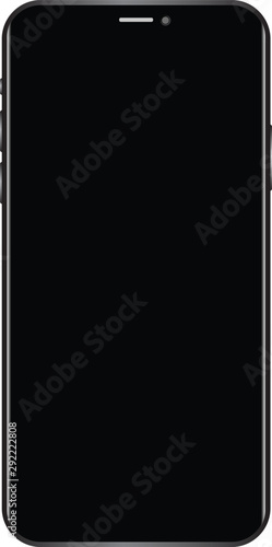 Modern Smart Phone With Touch Screen Isolated On White