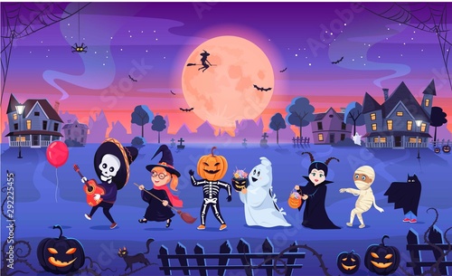 Halloween costumes children party night
