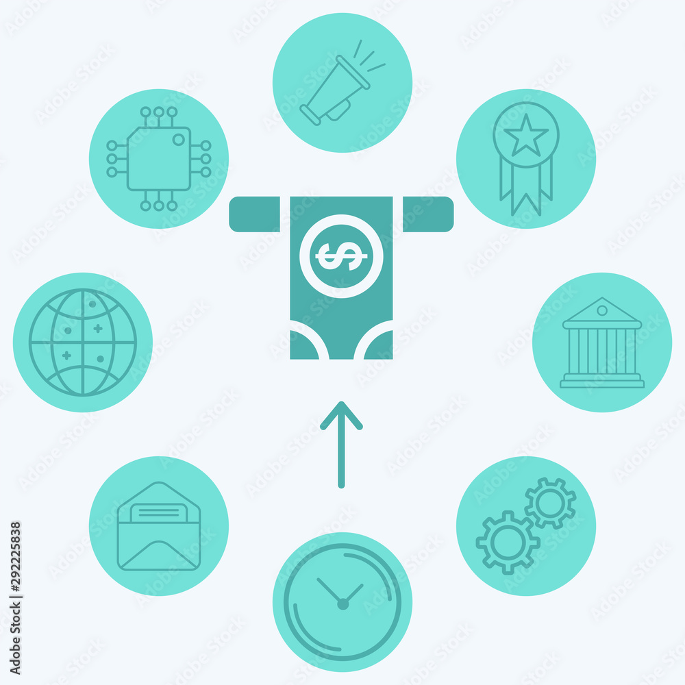 Cash withdrawal vector icon sign symbol Cash withdrawal vector icon sign symbol