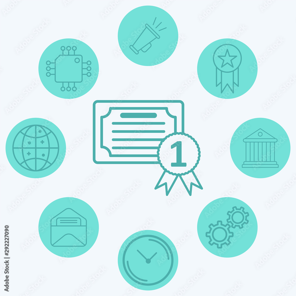 Certificate vector icon sign symbol Certificate vector icon sign symbol