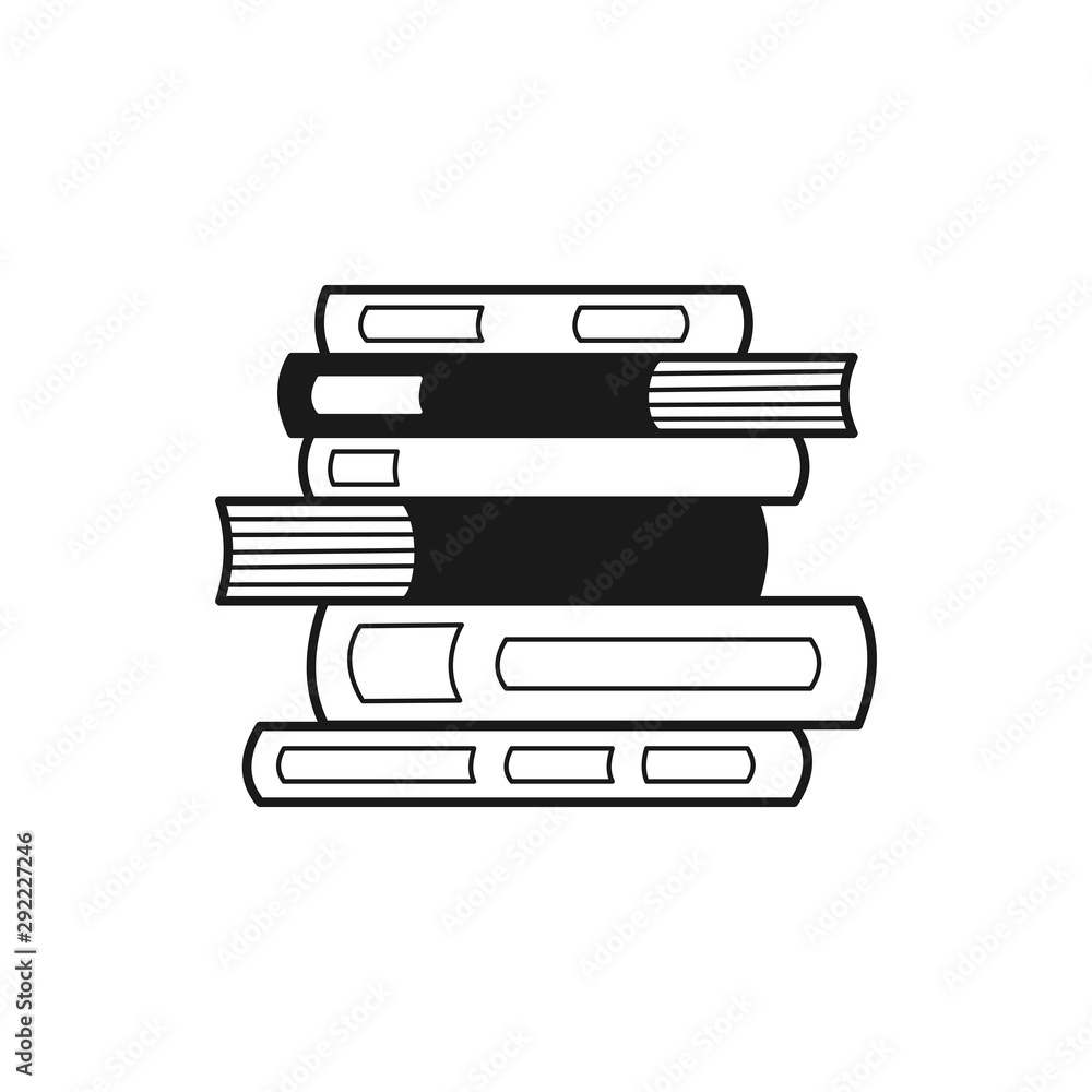 Hand drawn books isolated on a white. Sketch of books. Vector illustration. Hand drawn books isolated on a white. Sketch of books. Vector illustration.