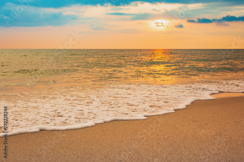 Fototapeta Naklejka Na Ścianę i Meble -  Beautiful Landscape Ocean Summer sunset Natural background 