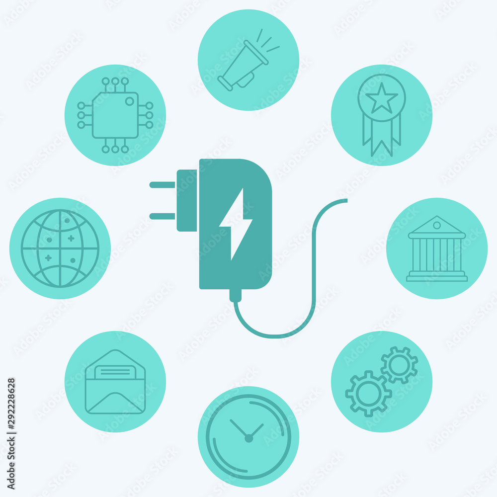 Charger adapter vector icon sign symbol Charger adapter vector icon sign symbol