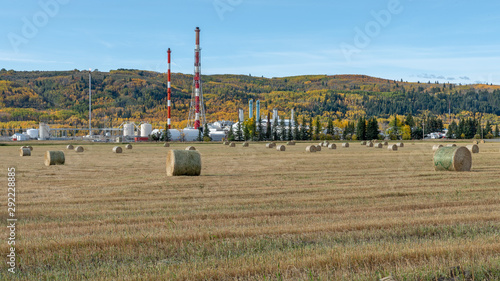 Gas Plant beside a Hay Field photo