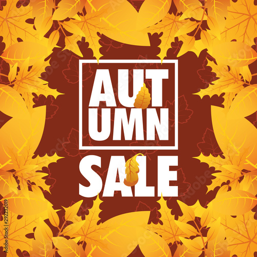 autumn sale square seasonal frame