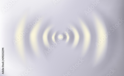 Milk White ripple circle wave.Drop falling on water surface.Motion cream dairy product concept.lotion or paint liquid.Creating smooth splash with a swirl.Top view light effect. Vector illustration.