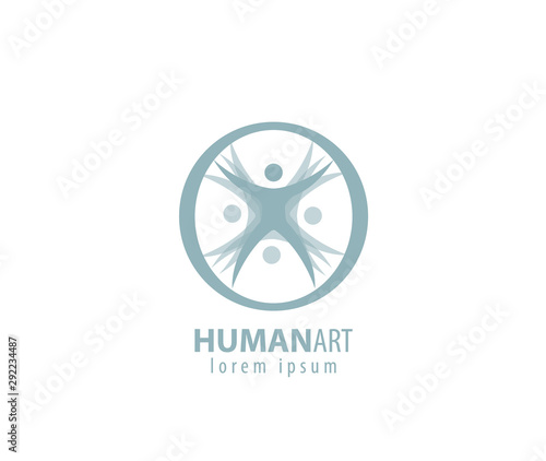 Human art design logo