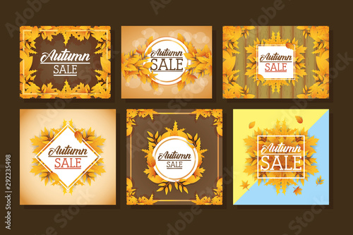 bundle of autumn sale seasonal labels