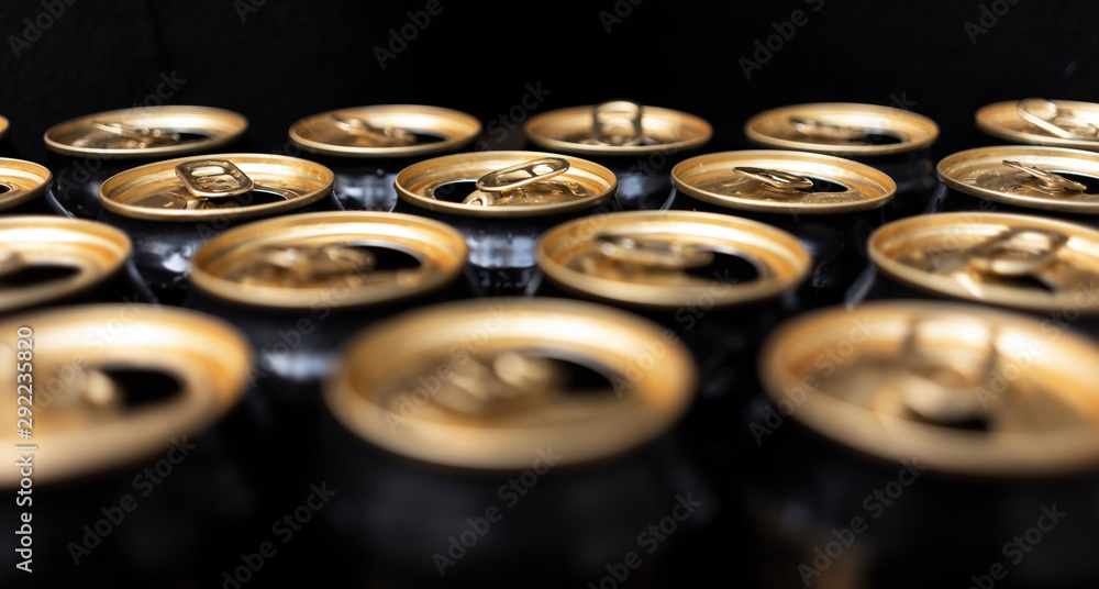 Abstract pattern of opened aluminium cans, top view. Excess drinking, consumerism, alcoholism, or 'be different' concept Abstract pattern of opened aluminium cans, top view. Excess drinking, consumerism, alcoholism, or 'be different' concept