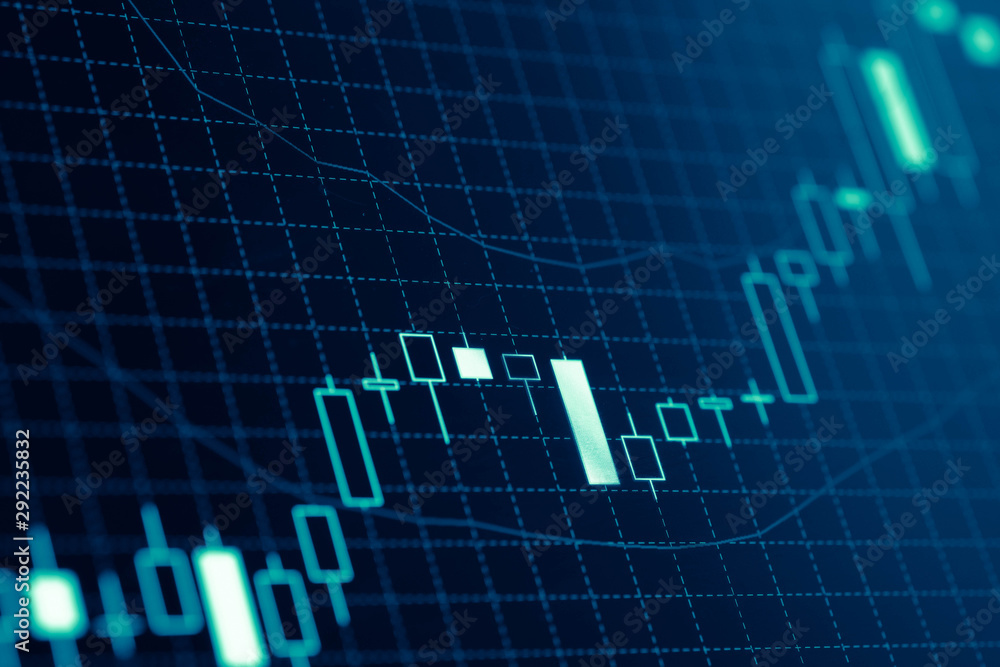 Forex market charts on computer display Forex market charts on computer display