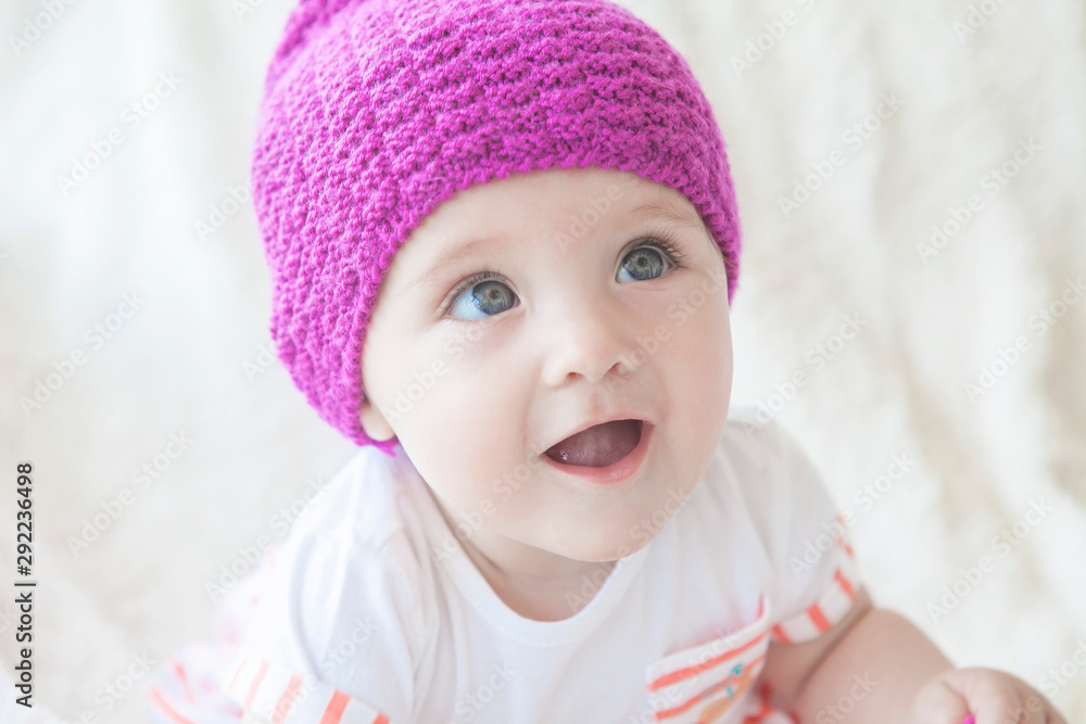 Little baby girl having fun at home. Little baby girl having fun at home.