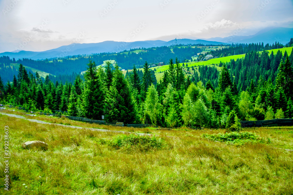 Beautiful mountain green landscape on a sunny day Beautiful mountain green landscape on a sunny day