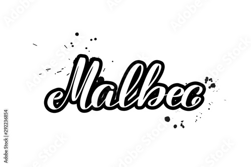 Vector calligraphy illustration isolated on white background
