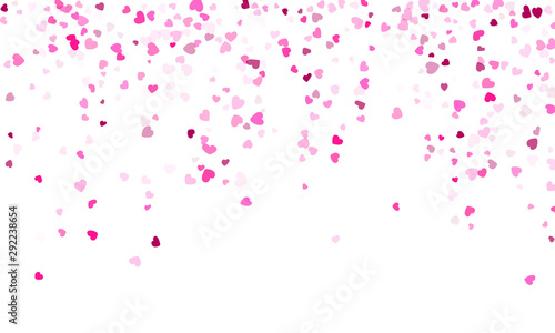 Hearts confetti flying vector background graphic design. © SunwArt