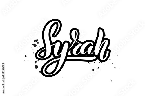 Vector calligraphy illustration isolated on white background