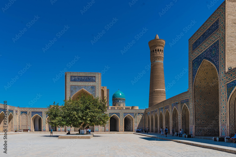 Inner Courtyard of the Po-i Kalyan mosque in Bukhara Uzbekistan